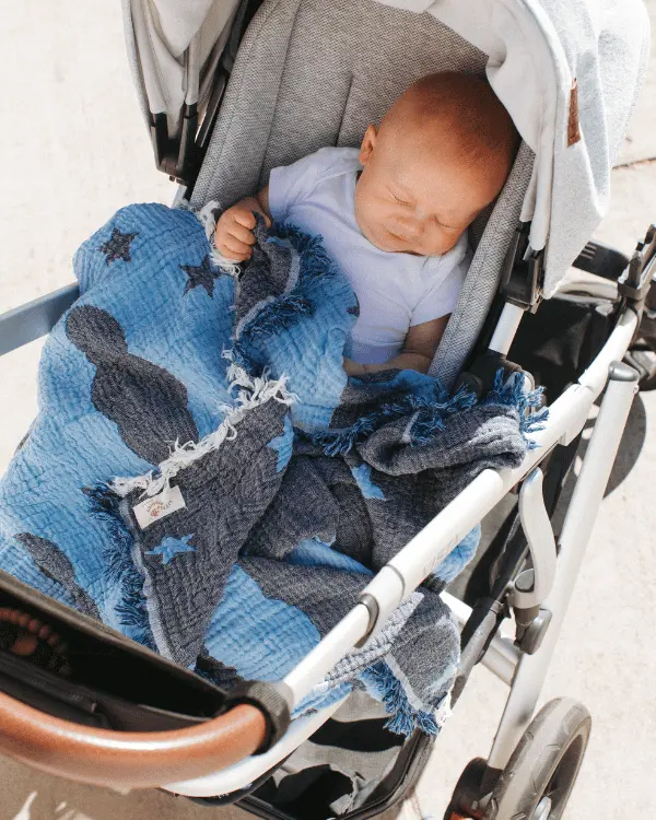 Twinkle Gauze Receiving Blanket with Pouch | Sand Cloud - Image 2