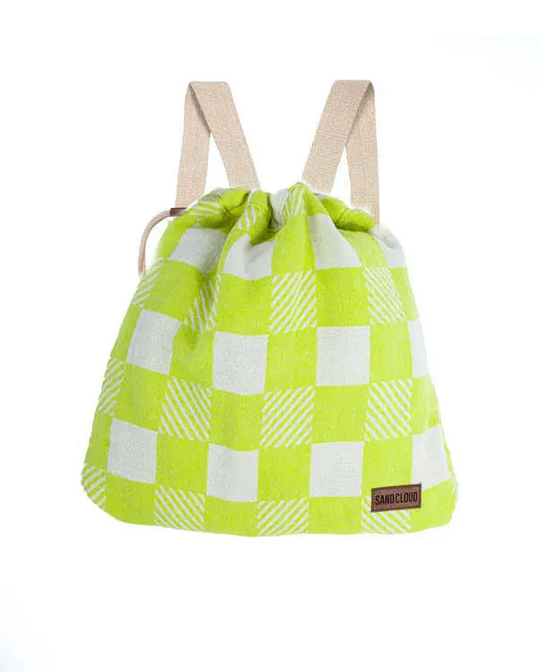 Checker Towel Bag - Lime | Sand Cloud - Image 2