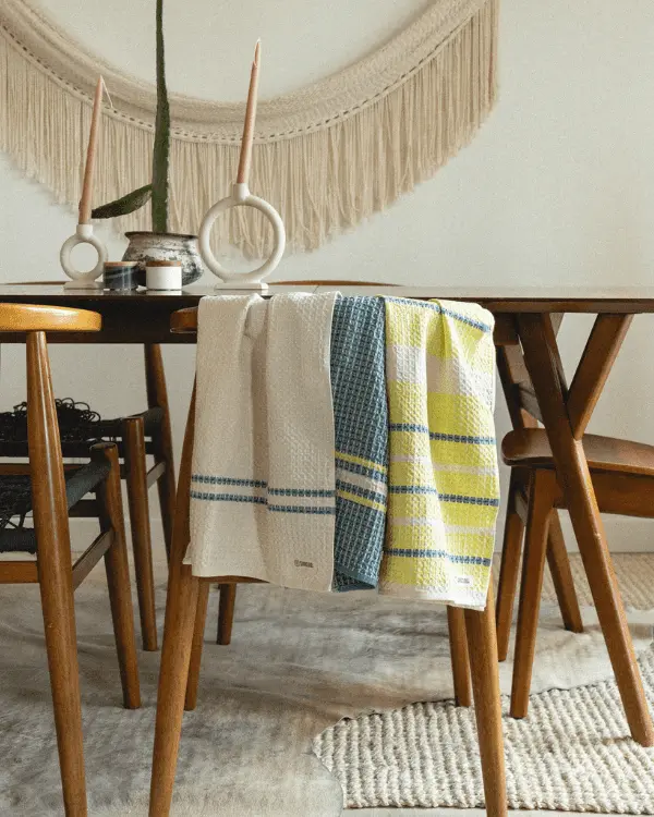 Verbena Waffle Kitchen Towel Bundle - Assorted 3 Pack | Sand Cloud - Image 2