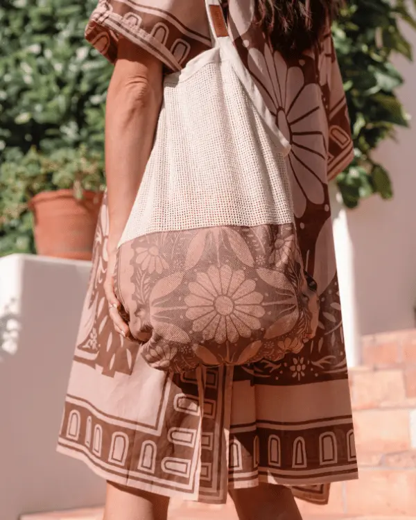 Nippon Daisy Printed Net Market Bag | Sand Cloud - Image 2